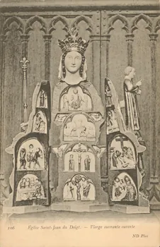 carte postale EGLISE SAINT-JEAN-DU-DOIGT. VIERGE OUVRANTE OUVERTE Finistère 1903-1920 018318 Photo