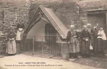 carte postale FONTAINE DE LEN AR GLOAR ; BENIE PAR ST POL AU VIe Finistère 1903-1920 018359 Photo