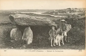 carte postale DOLMEN DE KERMORVAN Finistère 1903-1920 018404  Photo