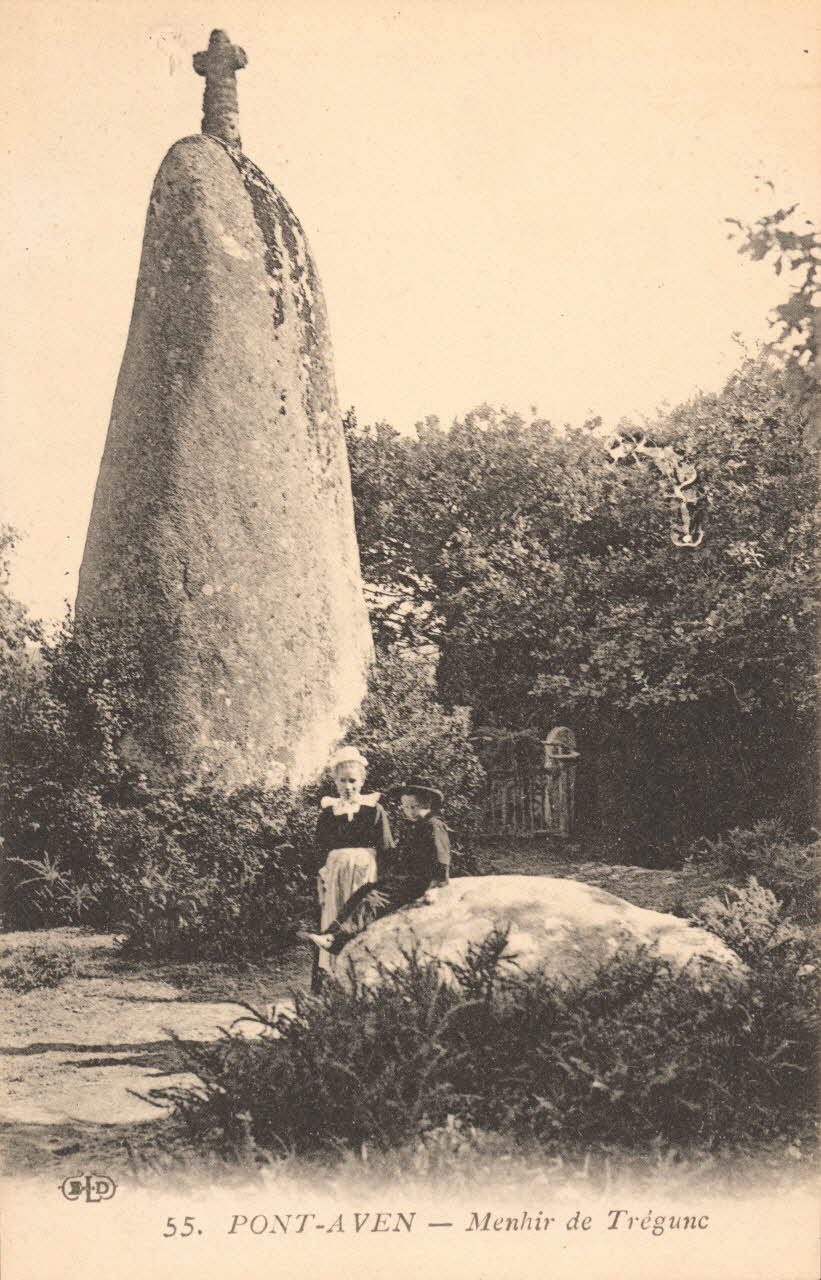 carte postale MENHIR DE TREGUNC Finistère 1903-1920 018429 Photo