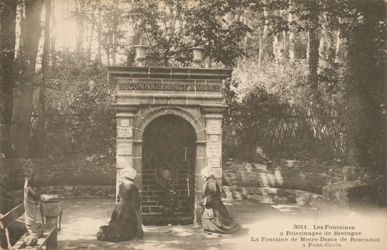 carte postale FONTAINE NOTRE-DAME DE ROSEUDON Finistère 1903-1920 018451 Photo