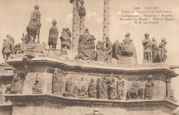 carte postale DETAILS DU CALVAIRE (COTE SUD-OUEST) Finistère 1903-1920 018510  Photo