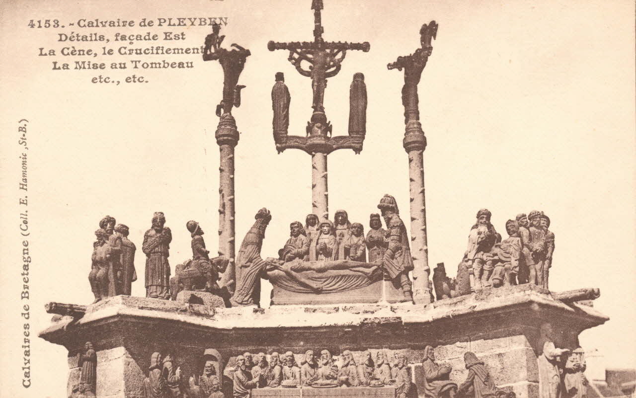 carte postale CALVAIRE, FACADE EST. CENE, CRUCIFIEMENT Finistère 1903-1920 018512 Photo