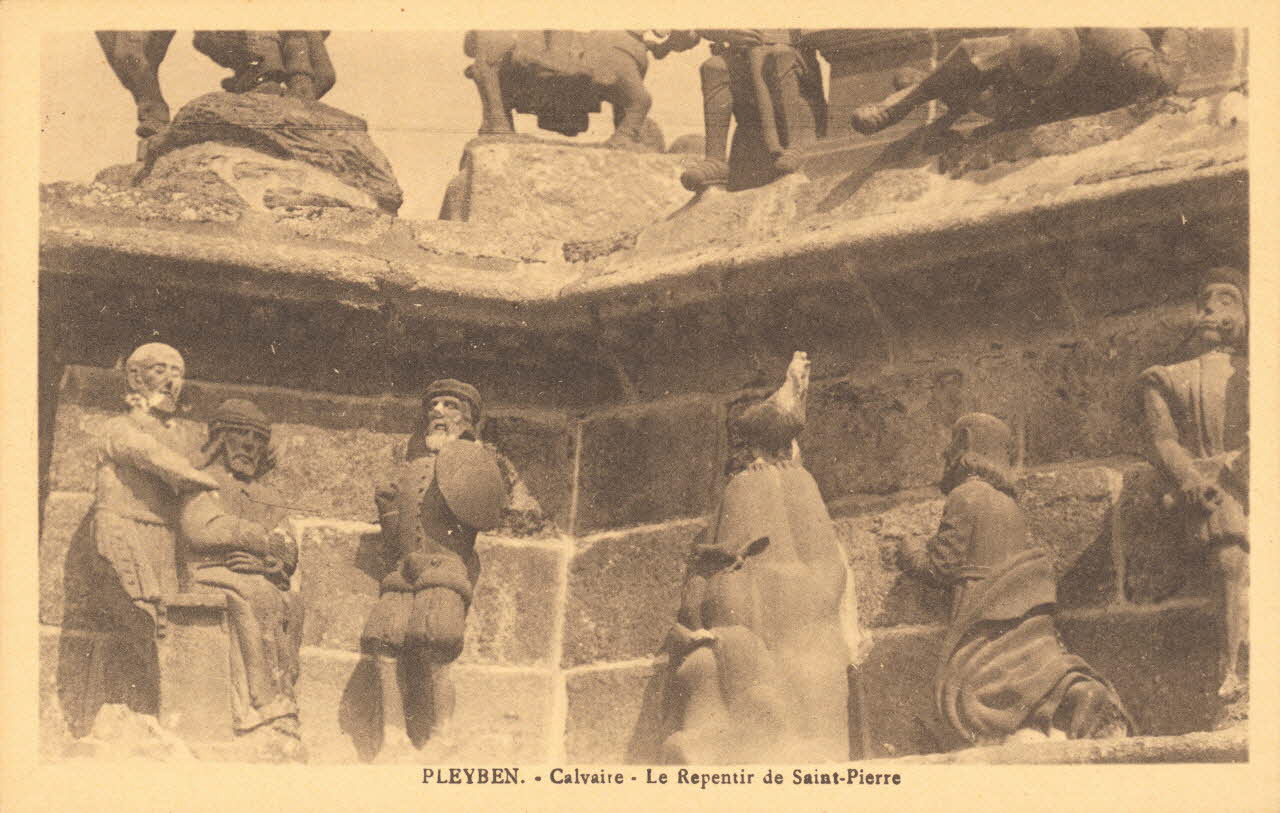 carte postale CALVAIRE ; LE REPENTIR DE SAINT-PIERRE Finistère 1903-1920 018513 Photo