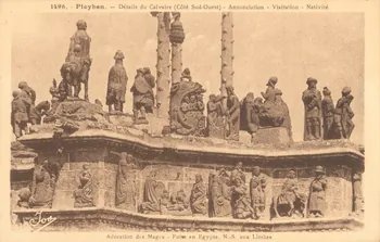 carte postale DETAILS DU CALVAIRE (COTE SUD-OUEST) Finistère 1903-1920 018515  Photo