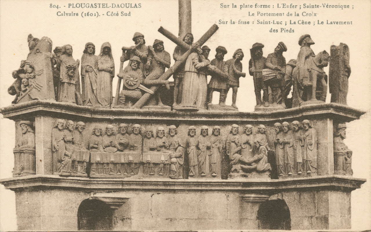 carte postale CALVAIRE (1602) COTE SUD Finistère 1928 018535 Photo