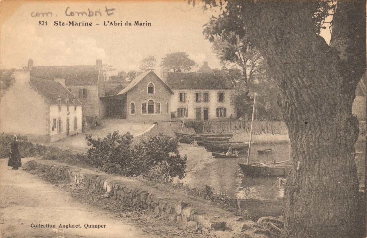 carte postale STE MARINE-L'ABRI DU MARIN Finistère 1903-1950 018577 Photo