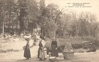 carte postale PRES MORLAIX-LOCQUENOLE-FONTAINE Finistère 1903-1950 018590 Photo