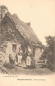 carte postale PLOUGASTEL-DAOULAS-FERME BRETONNE Finistère 1903 018595 Photo