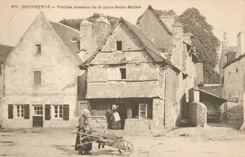 carte postale QUIMPERLE-PLACE ST MICHEL Finistère 1903-1920 018596  Photo