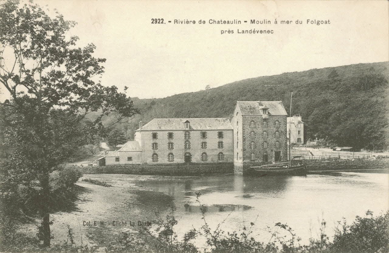 carte postale MOULIN A MER DU FOLGOAT Finistère 1903-1950 018616 Photo