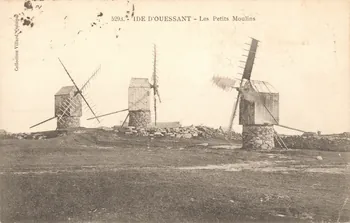 carte postale ILE D'OUESSANT-LES PETITS MOULINS Finistère 1903-1920 018619 Photo