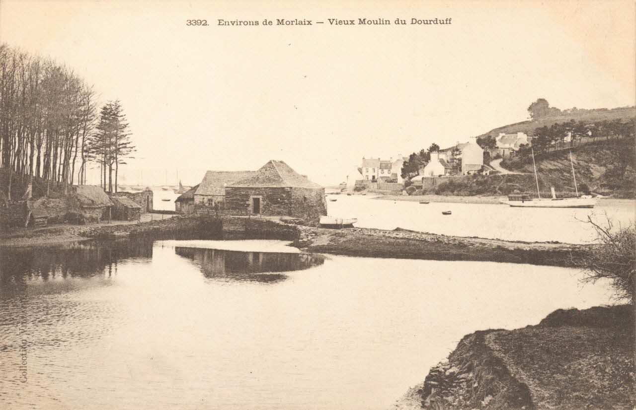 carte postale PRES MORLAIX-MOULIN DU DOURDUFF Finistère 1903-1950 018623 Photo