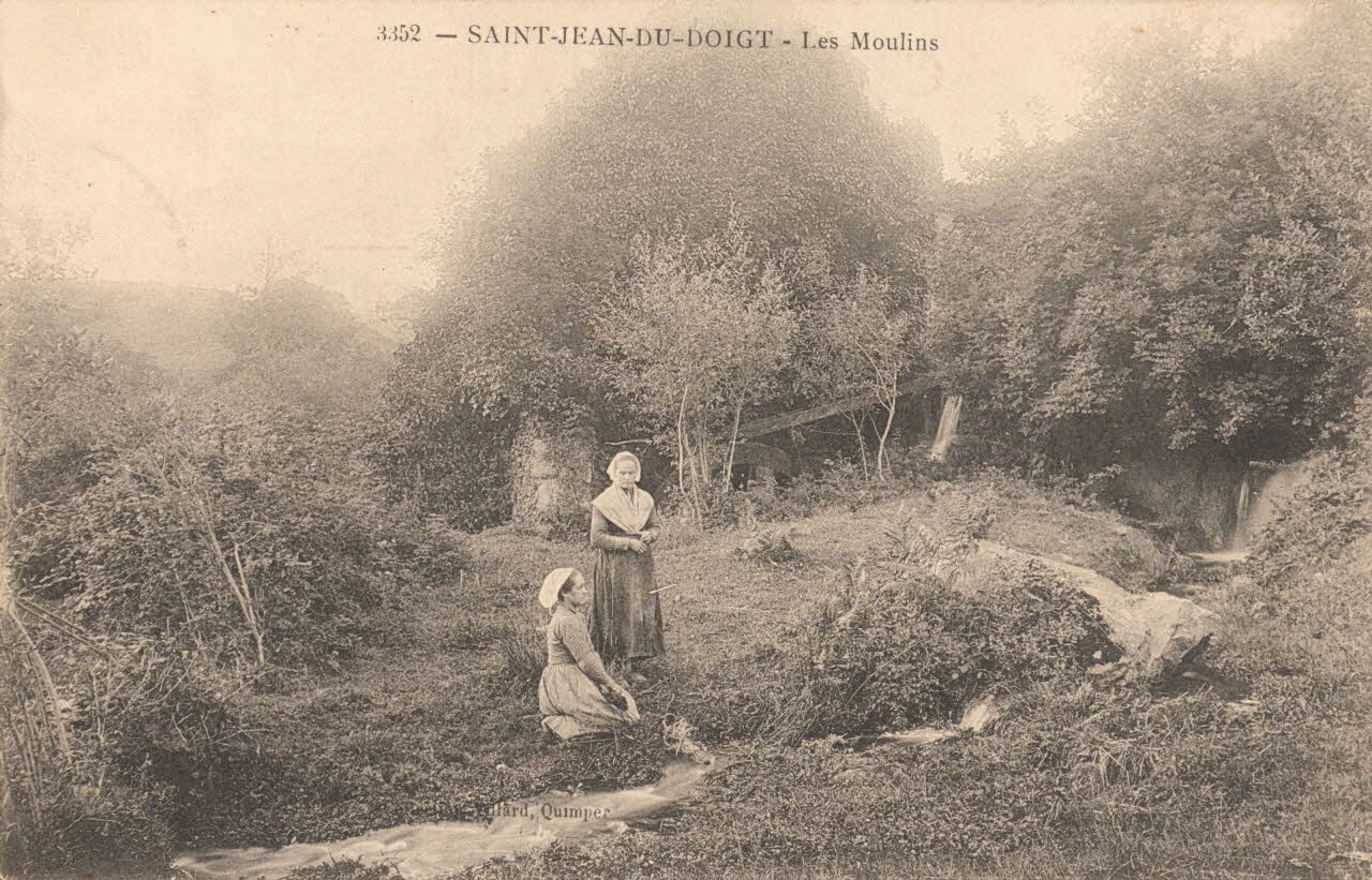 carte postale ST JEAN DU DOIGT-LES MOULINS Finistère 1903-1920 018640 Photo