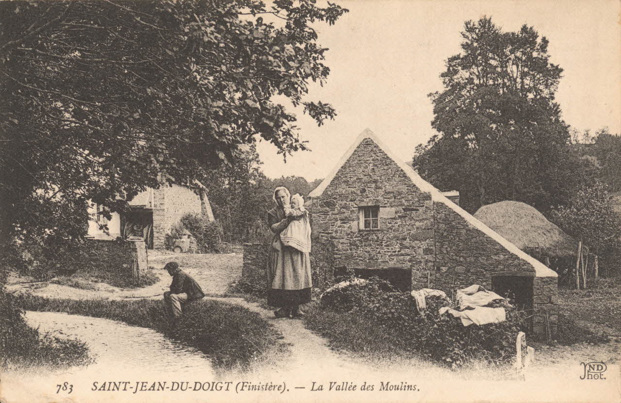 carte postale ST JEAN DU DOIGT-VALLEE DES MOULIN Finistère 1903-1920 018641 Photo