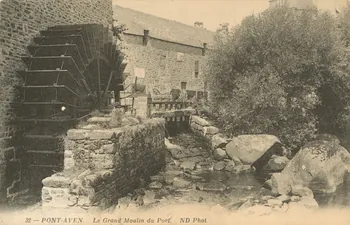 carte postale PONT-AVEN MOULIN DU PORT Finistère 1903-1920 018647 Photo