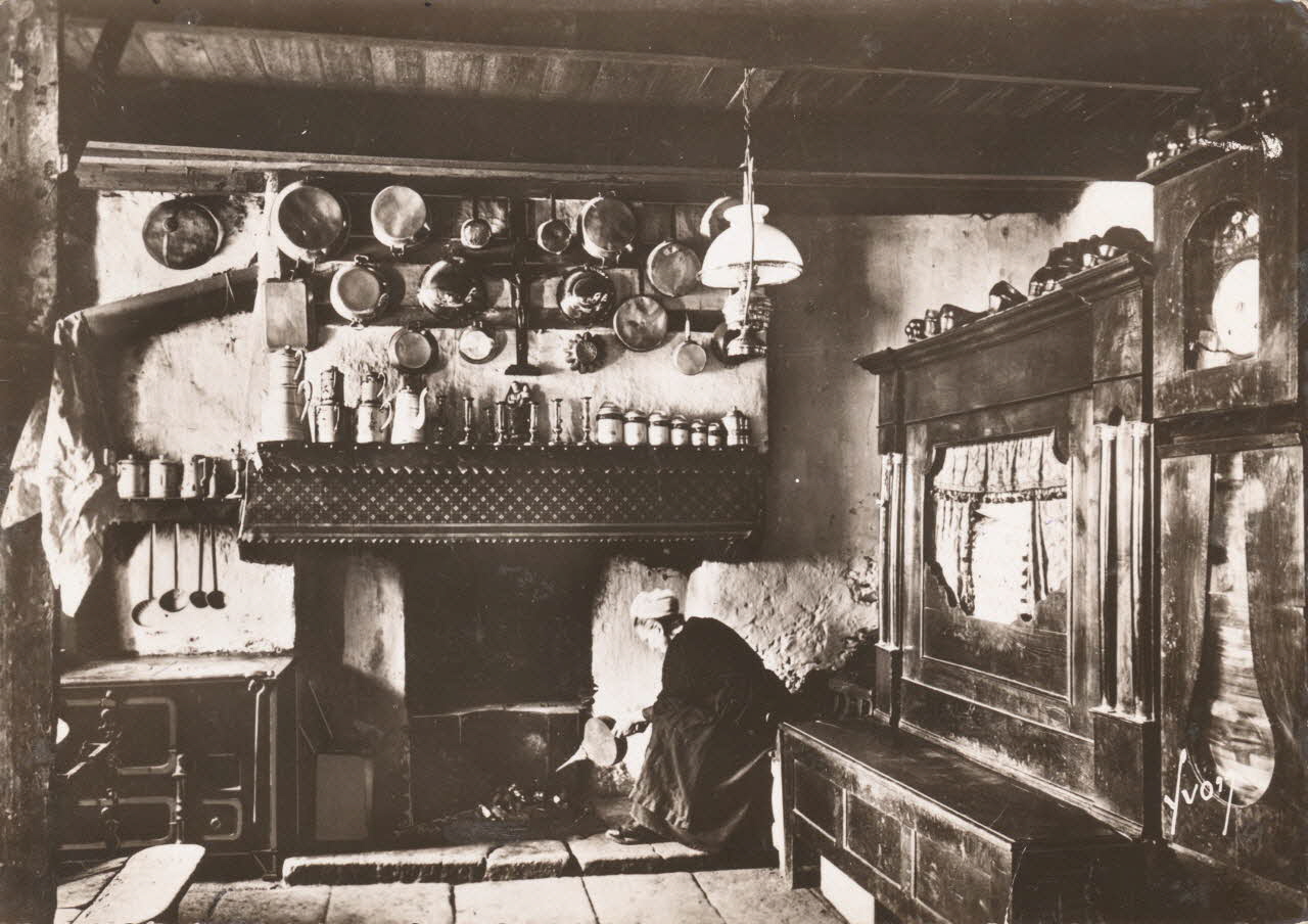 carte postale INTERIEUR BRETON 1950 018654 Photo