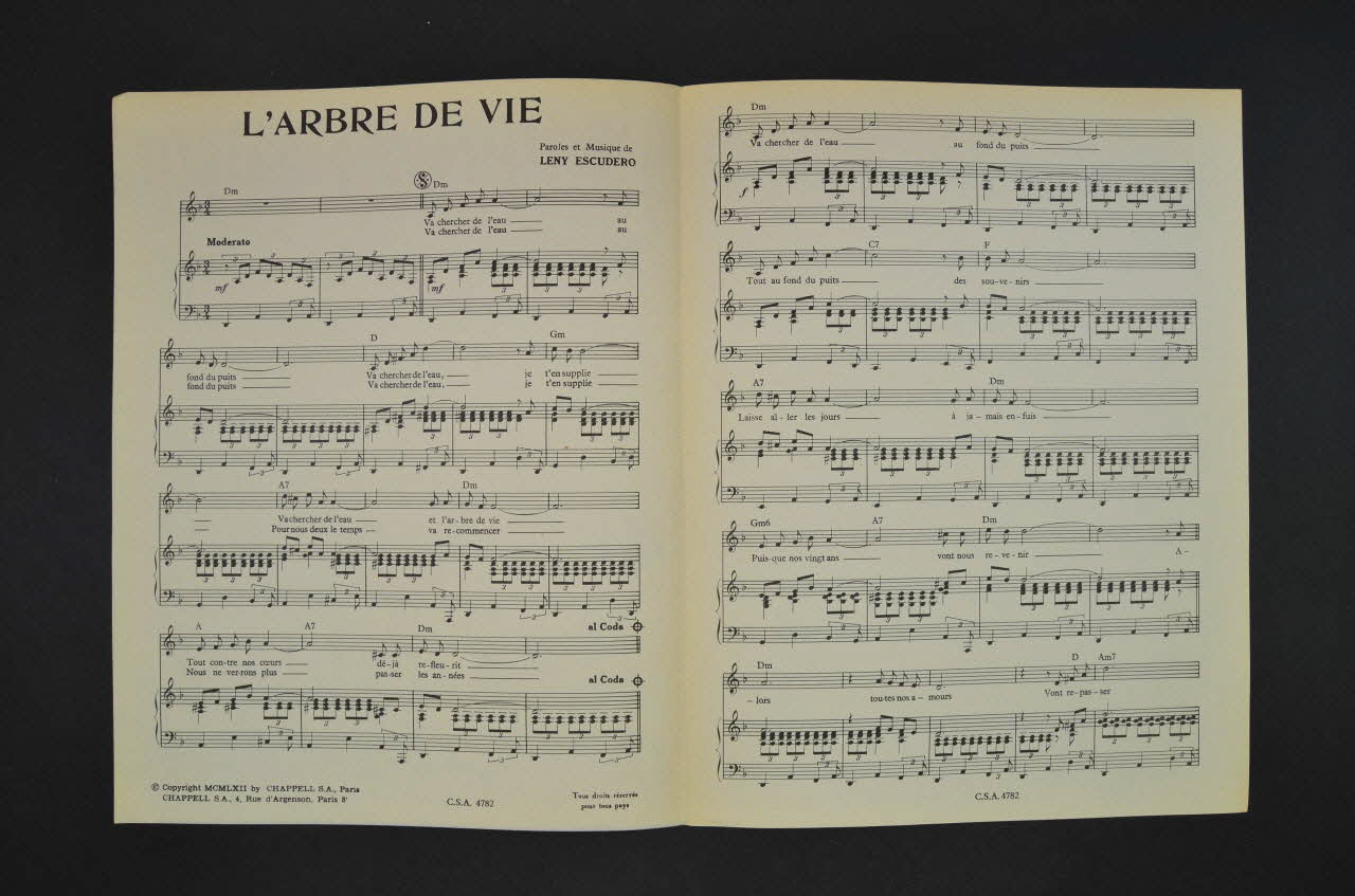 partition de musique petit format 1969.88.292 Photo Mucem