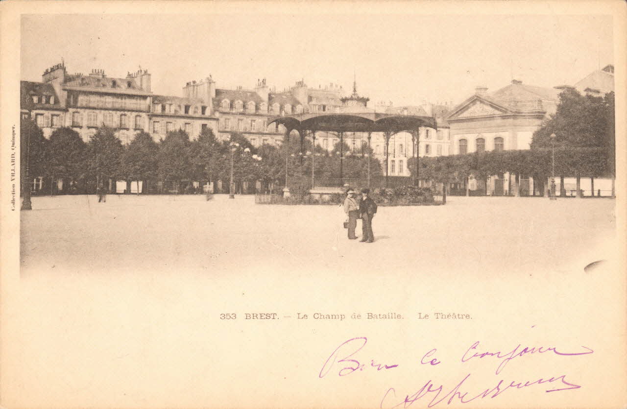 carte postale LE CHAMP DE BATAILLE, LE THEATRE Finistère 1903 018686 Photo