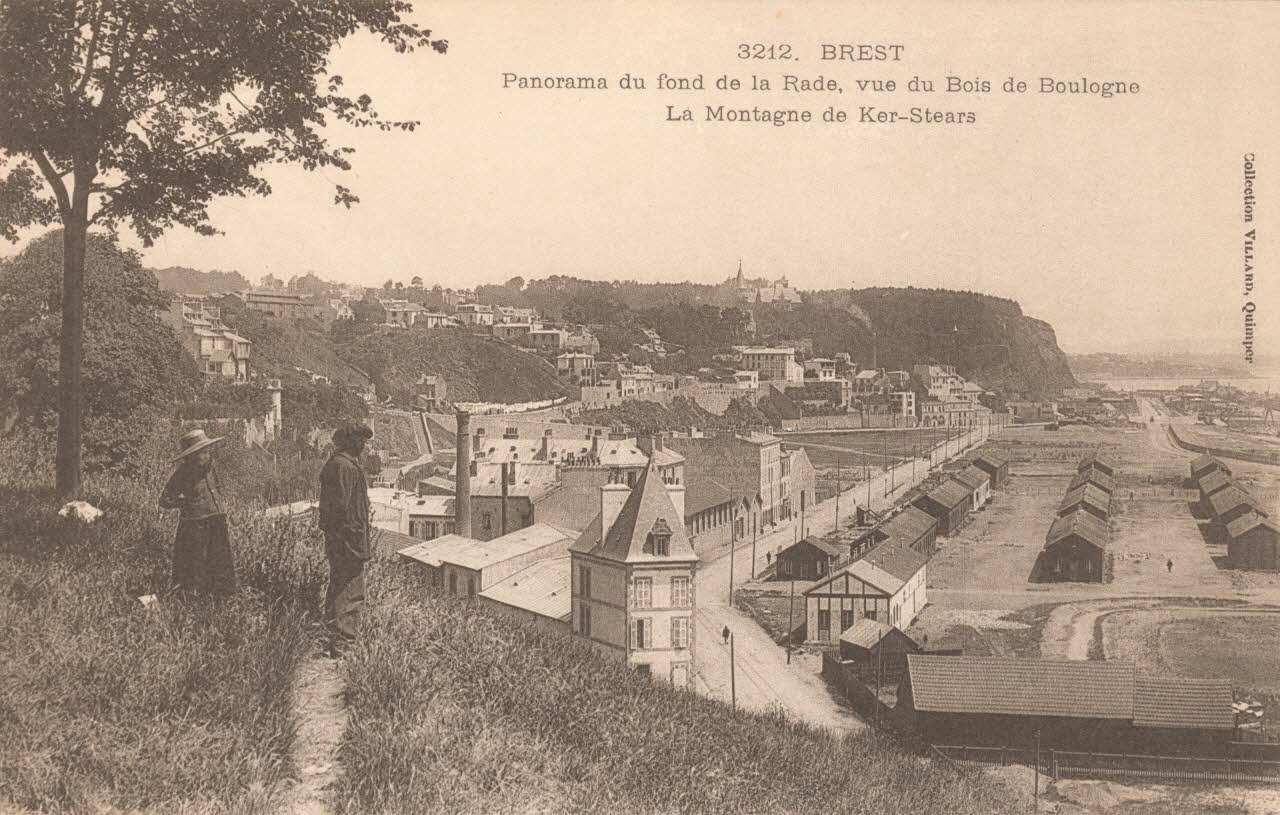 carte postale PANORAMA DU FOND DE LA RADE Finistère 1903 018687 Photo