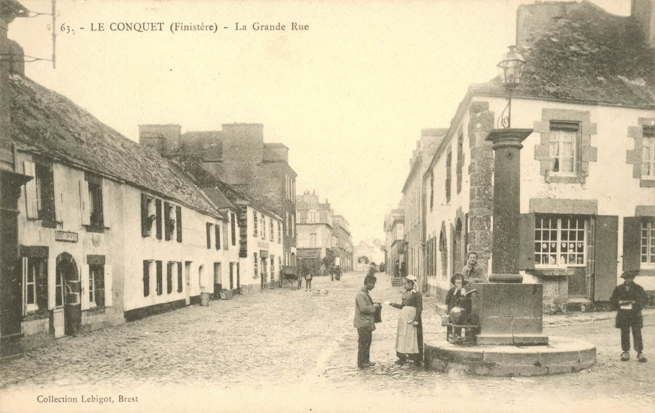 carte postale LA GRANDE RUE Finistère 1903-1920 018731  Photo