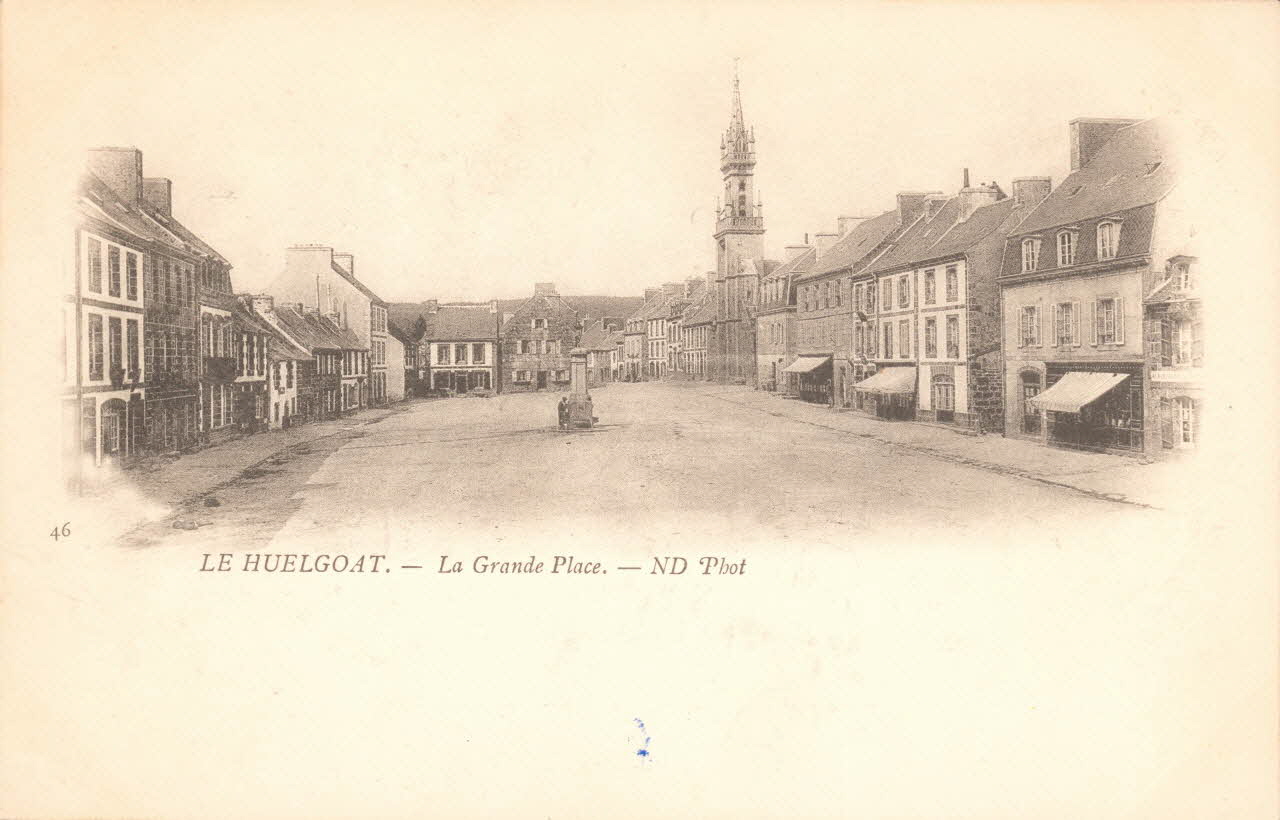 carte postale LA GRANDE PLACE Finistère 1903 018741 Photo