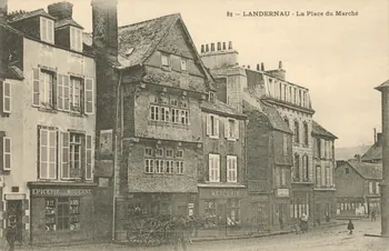 carte postale LA PLACE DU MARCHE Finistère 1903-1920 018750 Photo