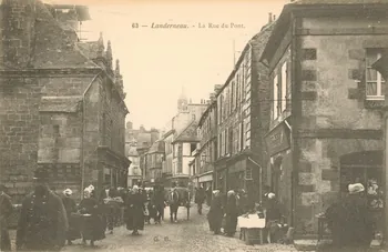 carte postale LA RUE DU PONT Finistère 1903-1920 018751 Photo