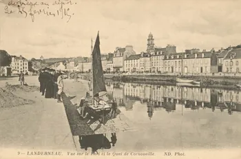 carte postale LE PORT ET LE QUAI DE CORNOUAILLES Finistère 1915 018752 Photo
