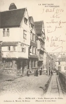 carte postale VIEILLES MAISONS PRES DES HALLES Finistère 1904 018776  Photo