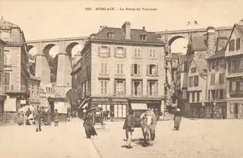 carte postale LA PLACE DE VIARMES Finistère 1906 018807 Photo