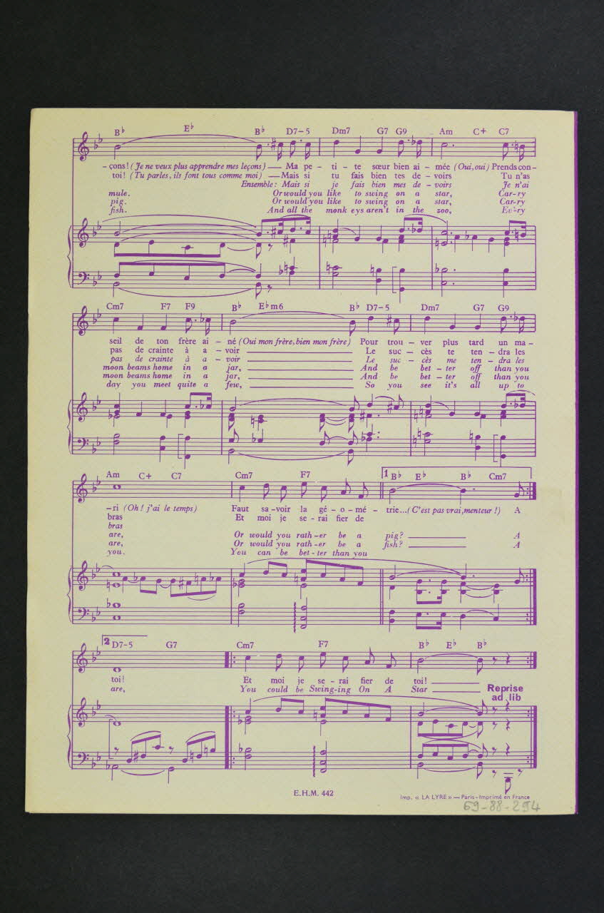 chanson petit format 1969.88.294 Photo Mucem