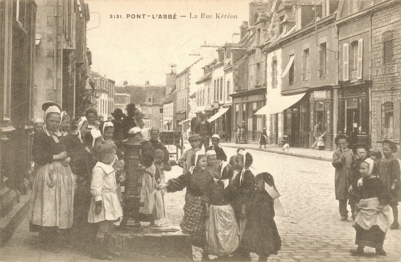 carte postale LA RUE KEREON Finistère 1909 018828 Photo