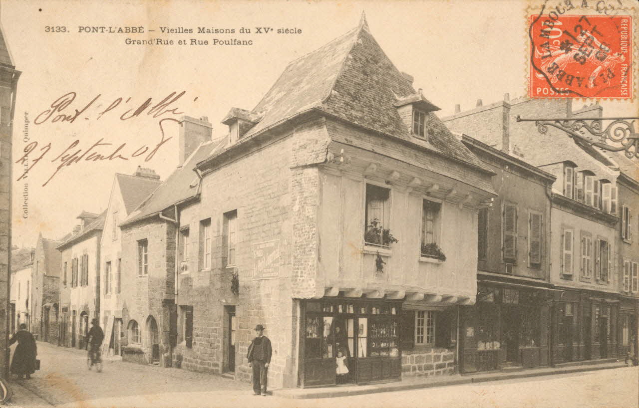 carte postale VIEILLES MAISONS DU 15EME SIECLE Finistère 1908 018829 Photo