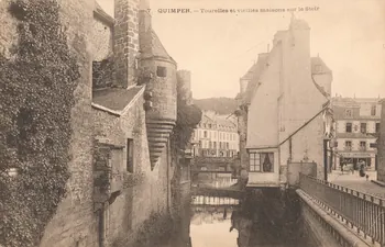 carte postale TOURELLES ET VIEILLES MAISONS Finistère 1903 018852 Photo