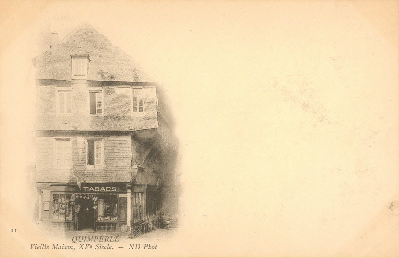carte postale VIEILLE MAISON, 15EME SIECLE Finistère 1903 018870 Photo