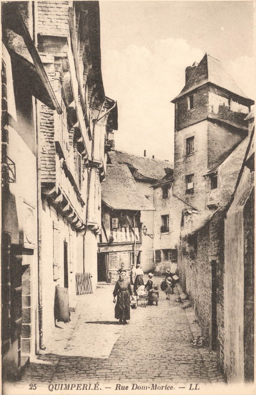 carte postale RUE DOM MORICE Finistère 1925 018875 Photo