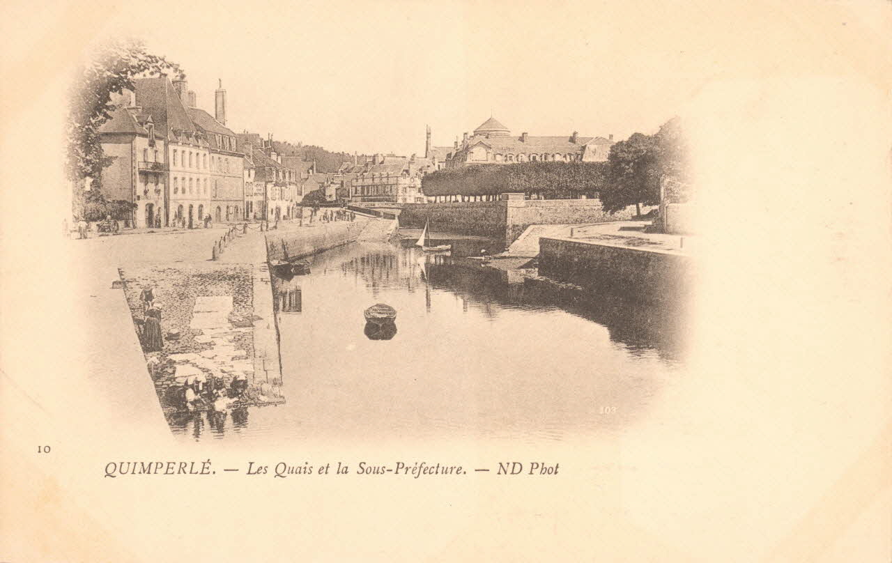 carte postale LES QUAIS Finistère 1903 018879 Photo
