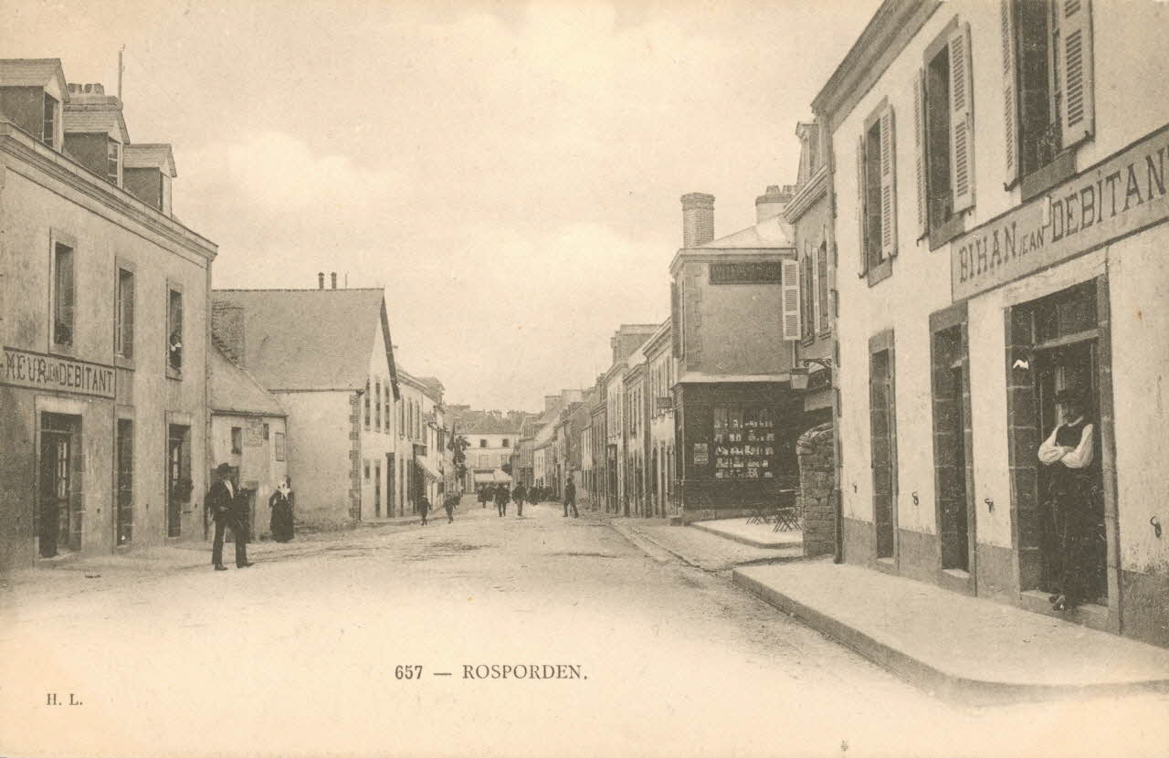 carte postale ROSPORDEN Finistère 1903-1920 018902 Photo