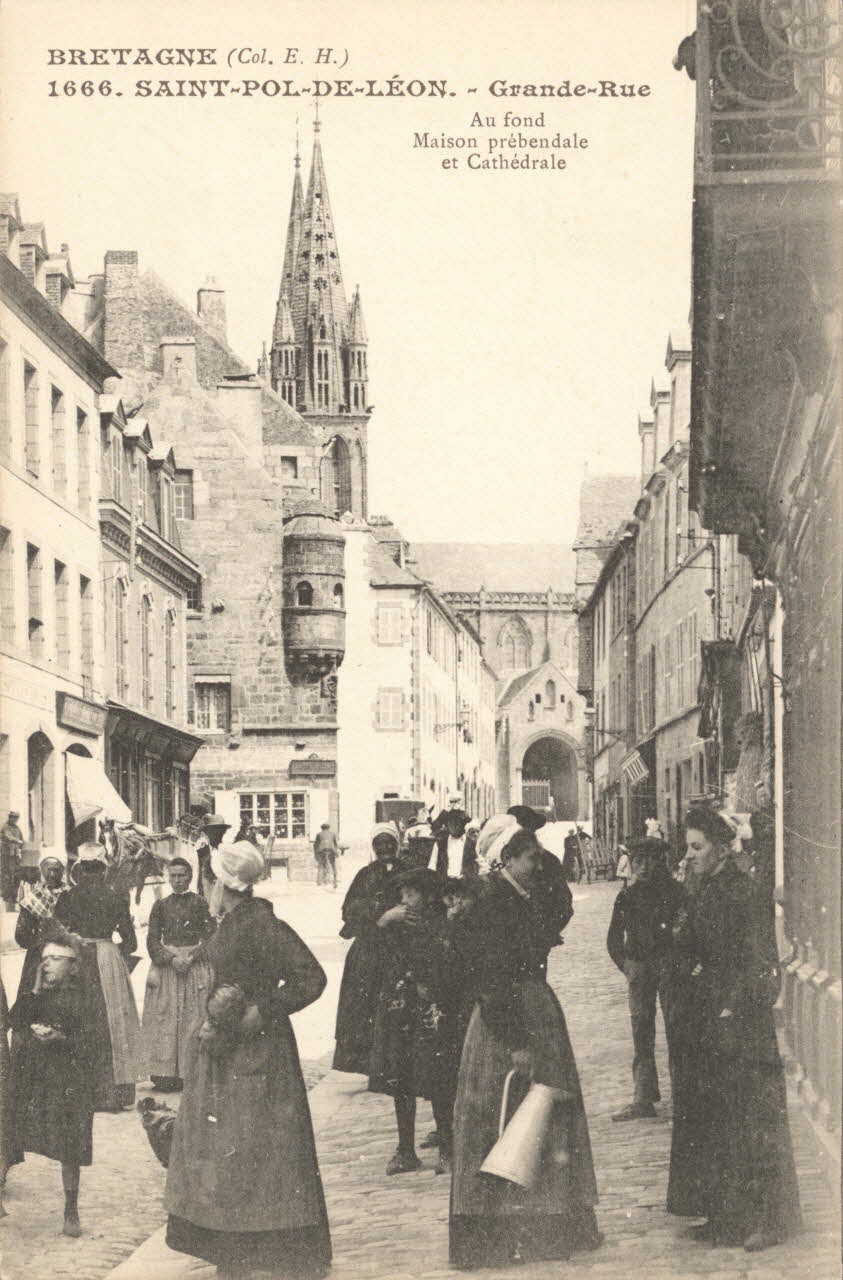 carte postale GRANDE RUE Finistère 1903-1920 018908 Photo