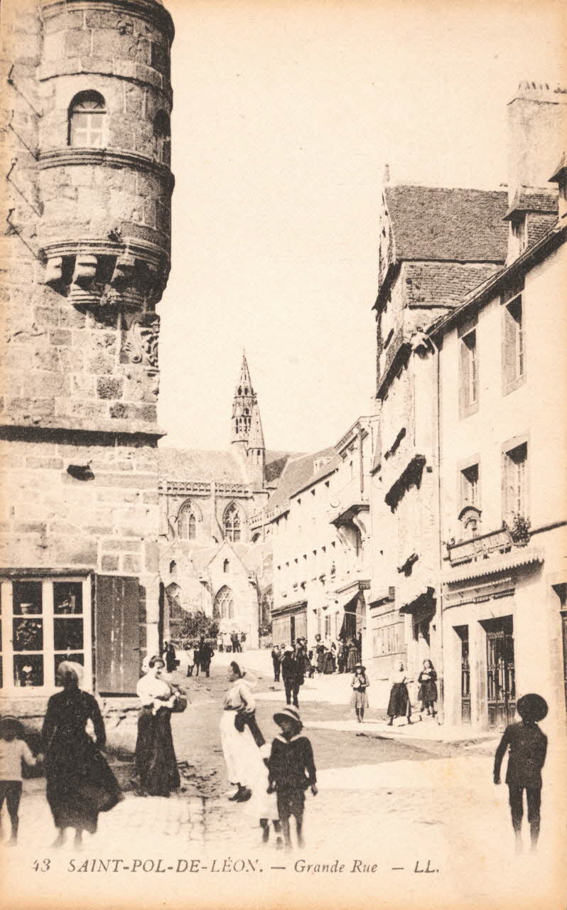 carte postale GRANDE RUE Finistère 1903-1920 018910 Photo