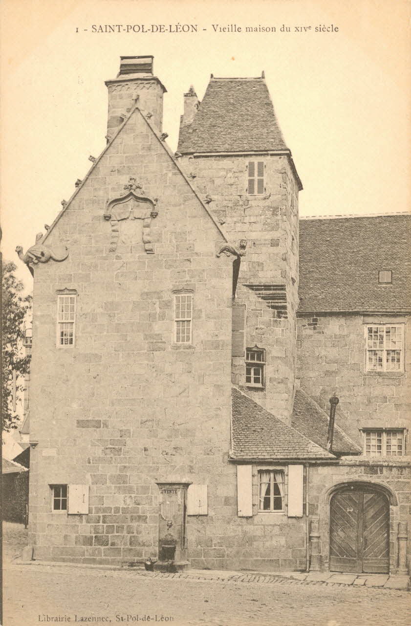 carte postale VIEILLE MAISON DU 14EME SIECLE Finistère 1903-1920 018916 Photo