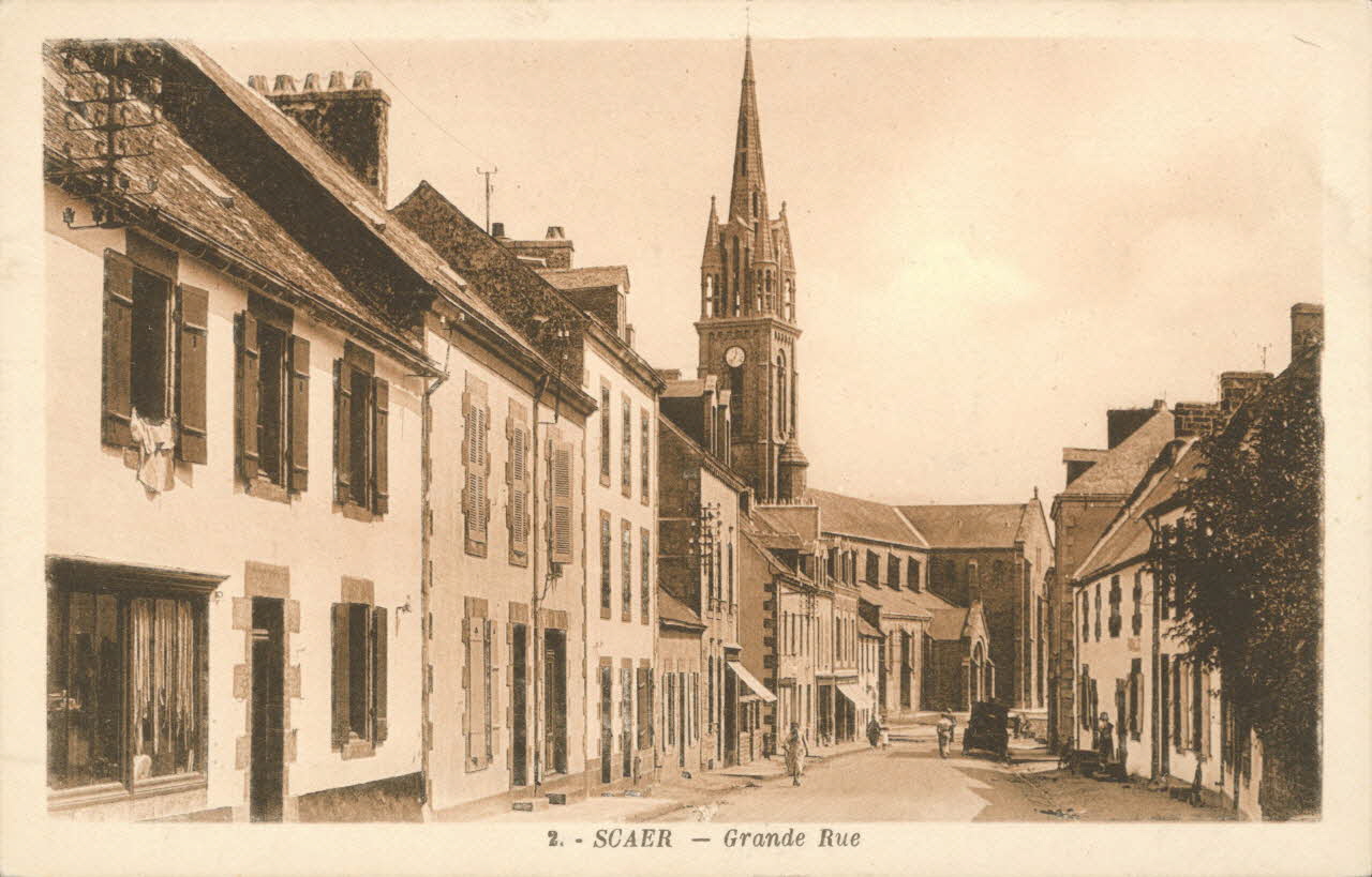 carte postale GRANDE RUE Finistère 1903-1920 018920 Photo