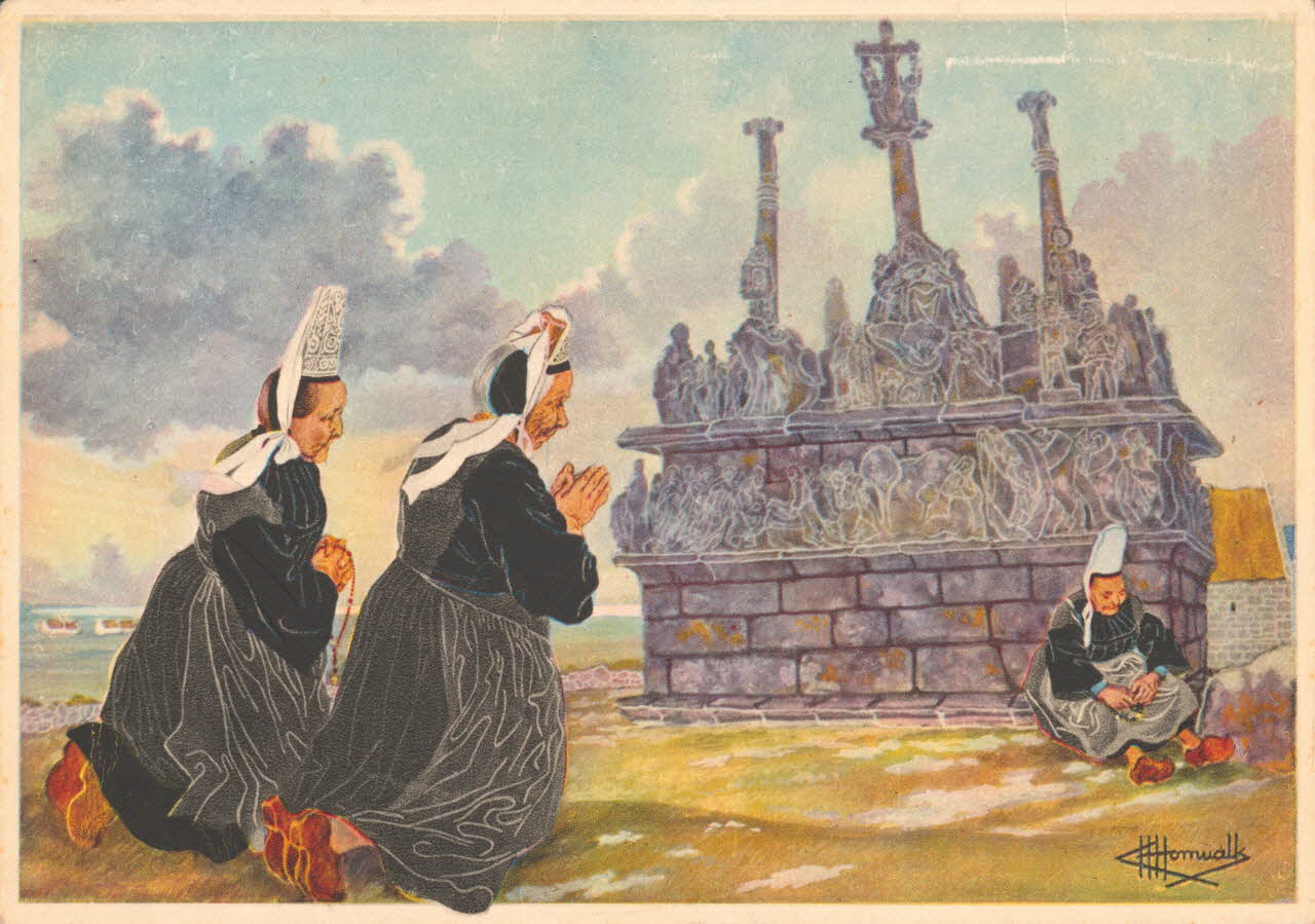 carte postale EN PARCOURANT LA BRETAGNE 1903-1950 018925 Photo