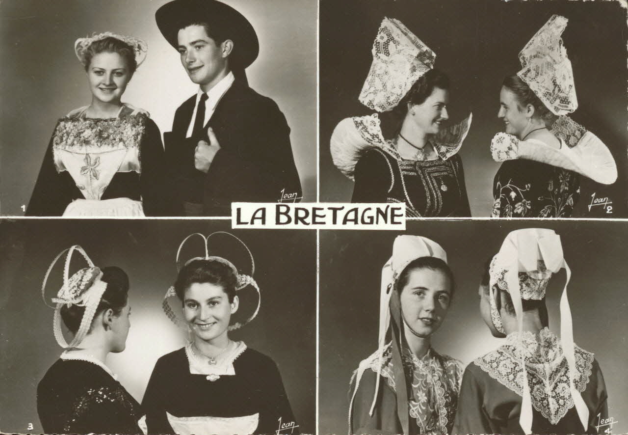 carte postale COSTUMES DE BRETAGNE 1950 018950 Photo