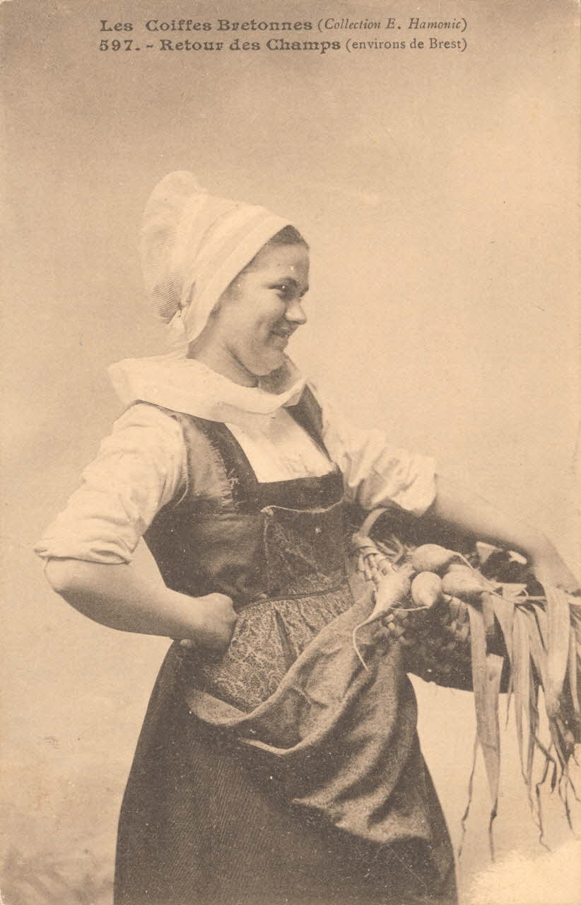carte postale RETOUR DES CHAMPS Finistère 1903 019020 Photo