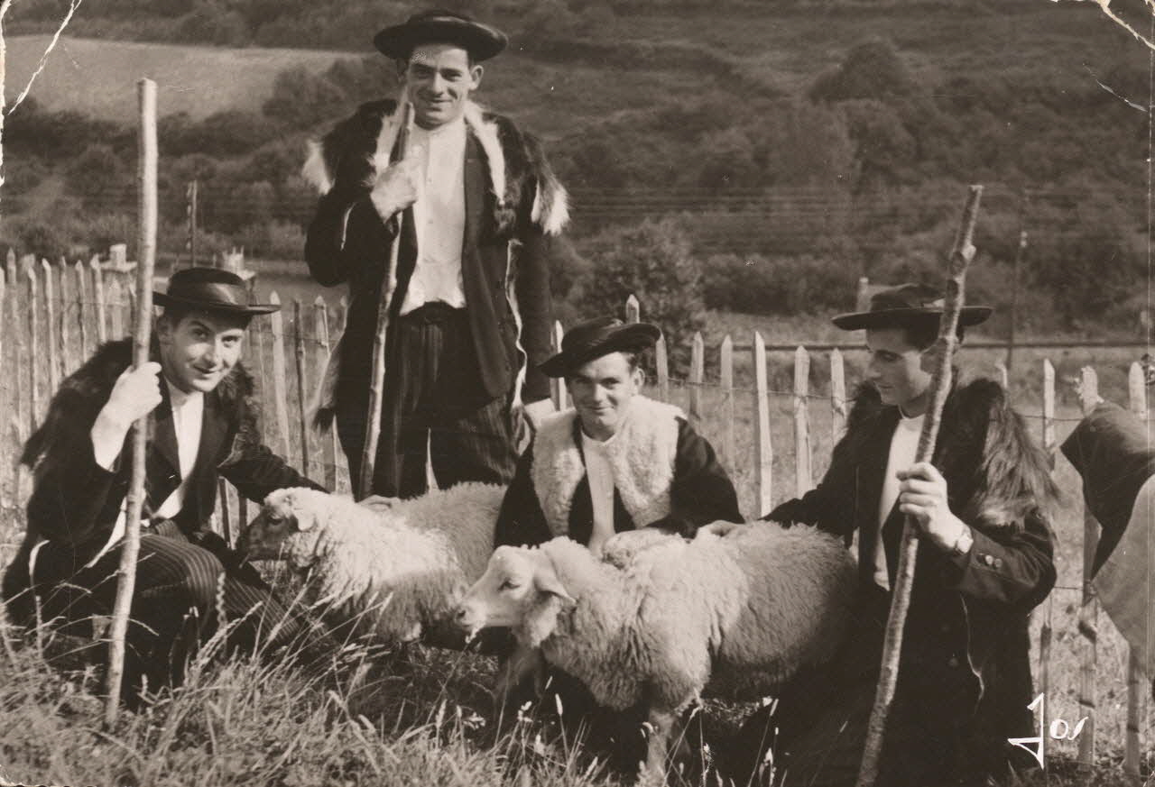 carte postale LES GARS DE LA MONTAGNE Finistère 1950 019055 Photo