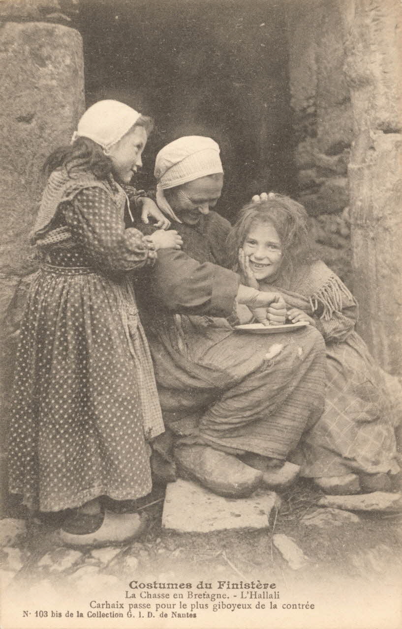 carte postale LA CHASSE EN BRETAGNE Finistère 1903-1920 019056 Photo