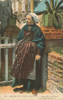 carte postale JEUNE FILLE DU CONQUET Finistère 1919 019149  Photo