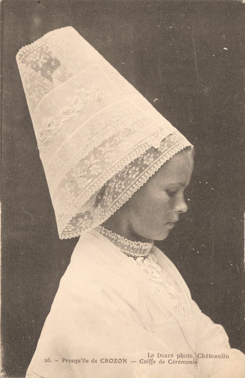 carte postale COIFFE DE CEREMONIE Finistère 1903-1920 019155 Photo